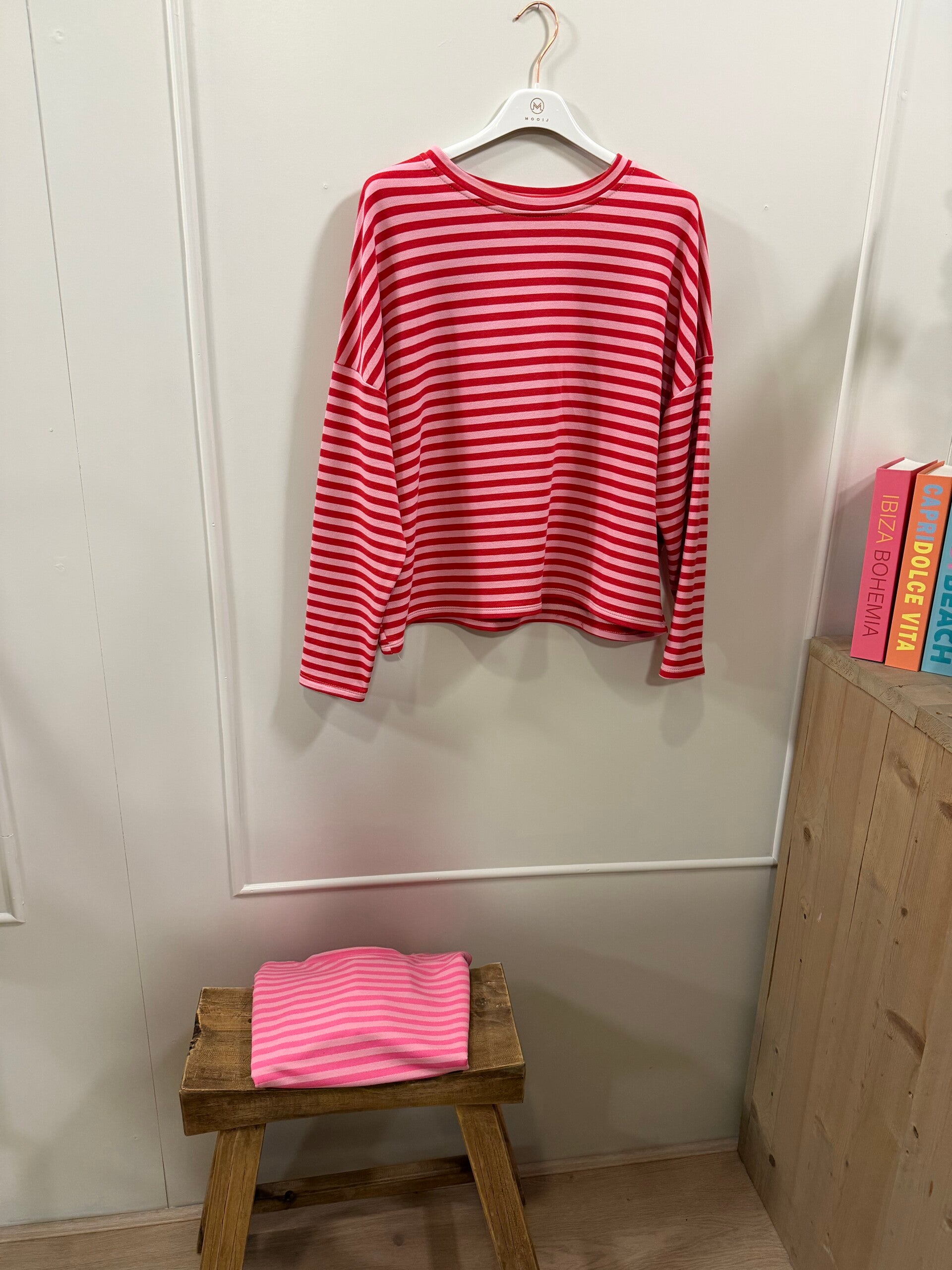 Stripe Top Red.