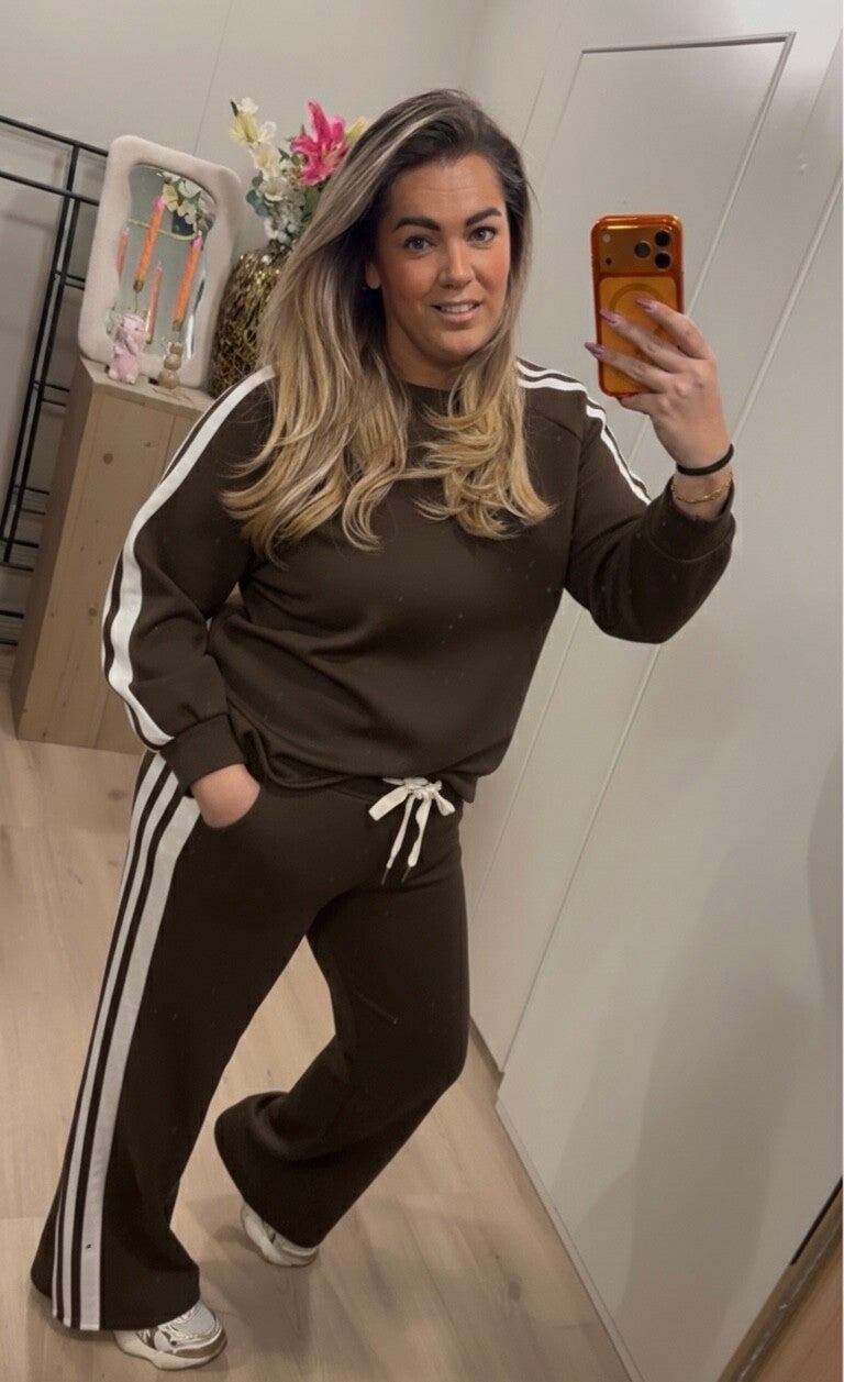 Comfy pak Chocolade Bruin Stripe