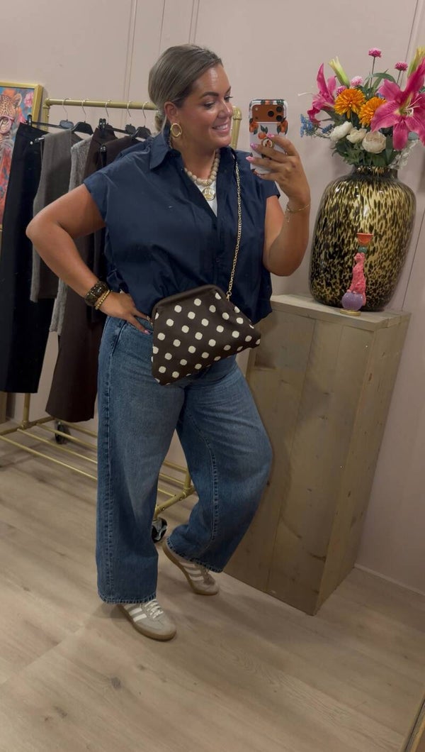 Navy Blouse Ambika.