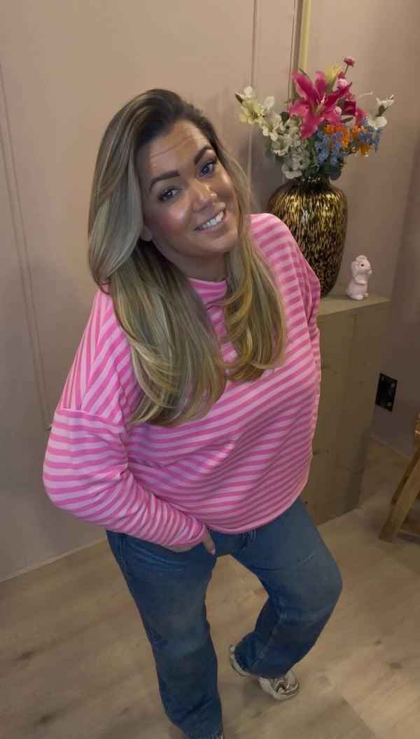 Stripe Top Pink.