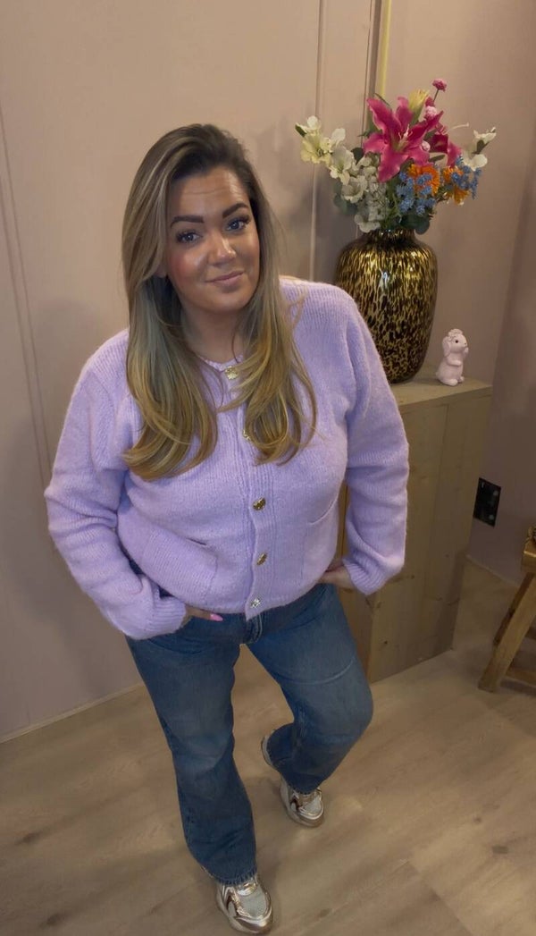 Cadrigan Azzurro Knitted Vest Lila