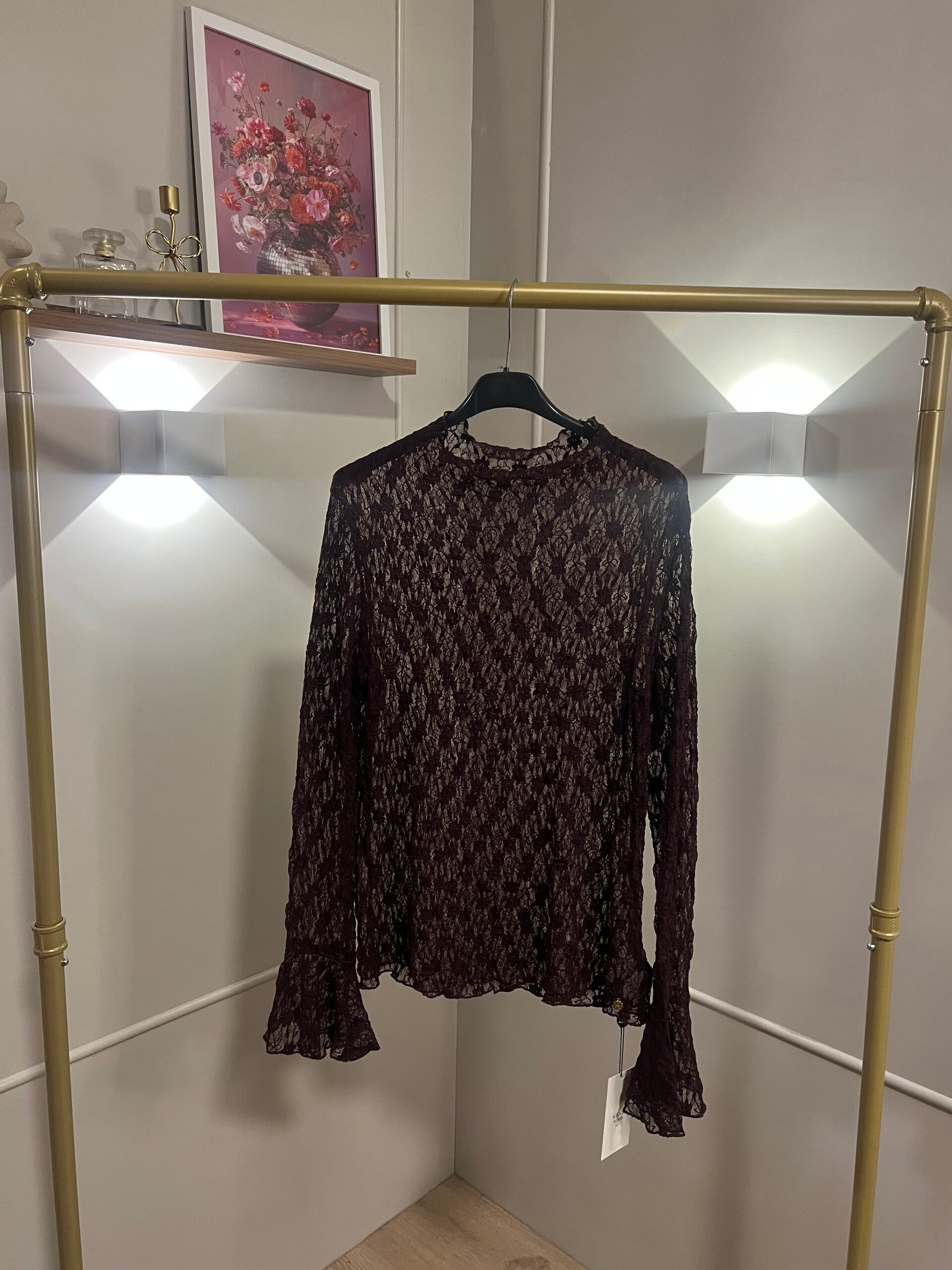 Ambika Kanten Lace Top Bordeaux