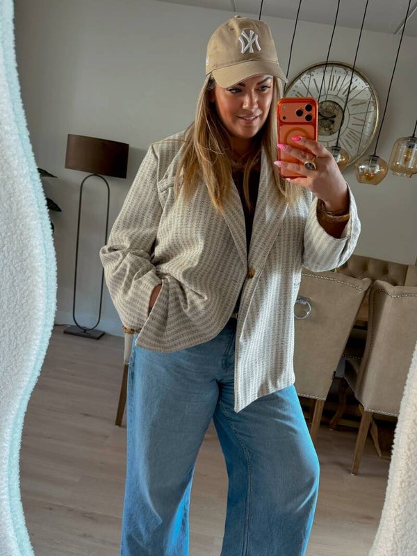Blazer Oversized Fit Beige