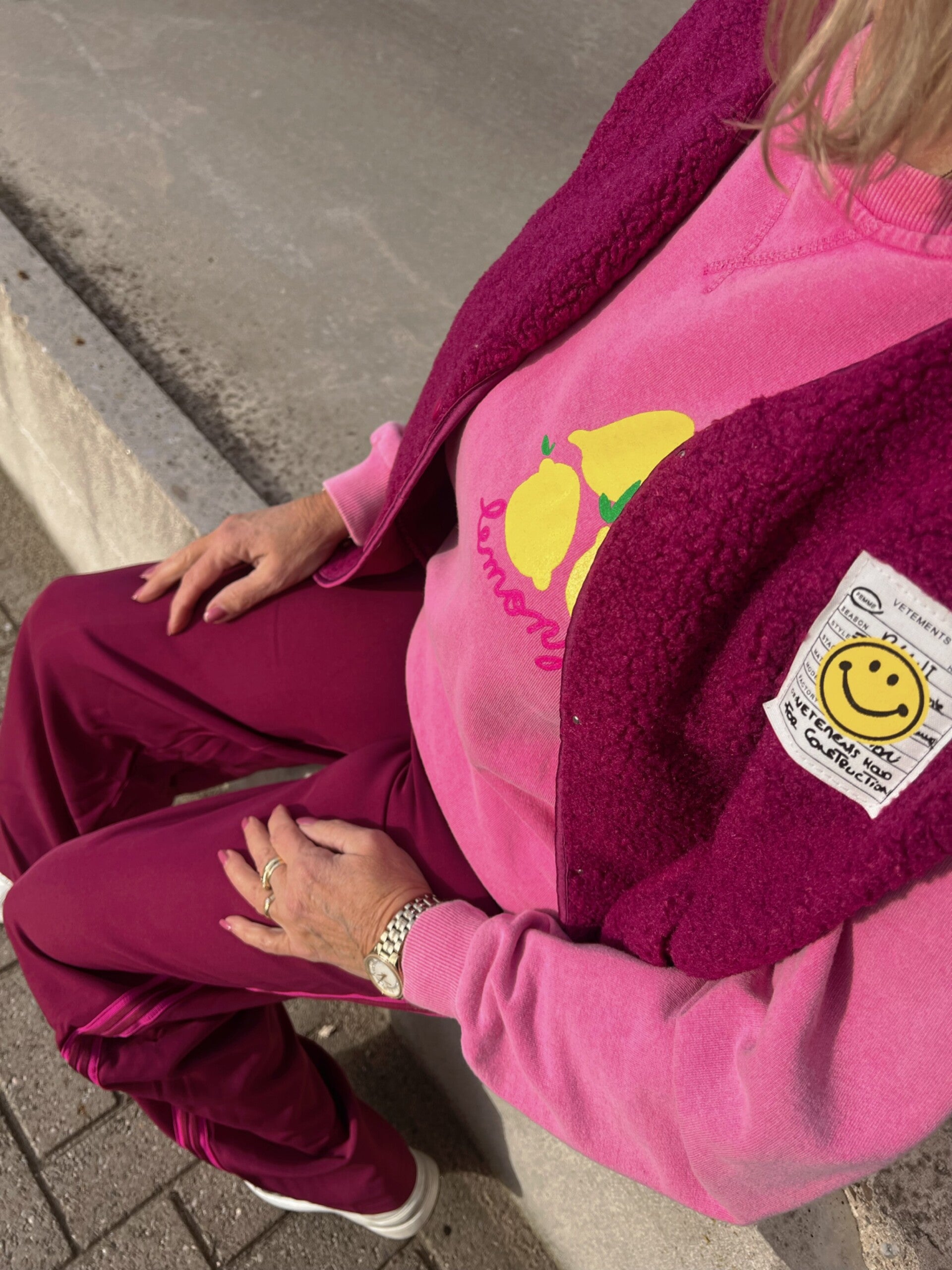 The Lemon Sweater pink