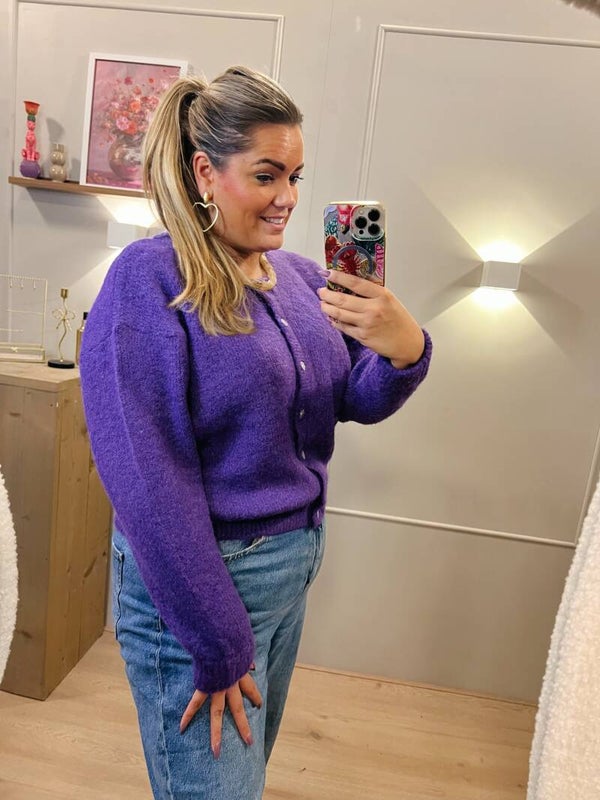 Purple Cardigan Azzurro vest