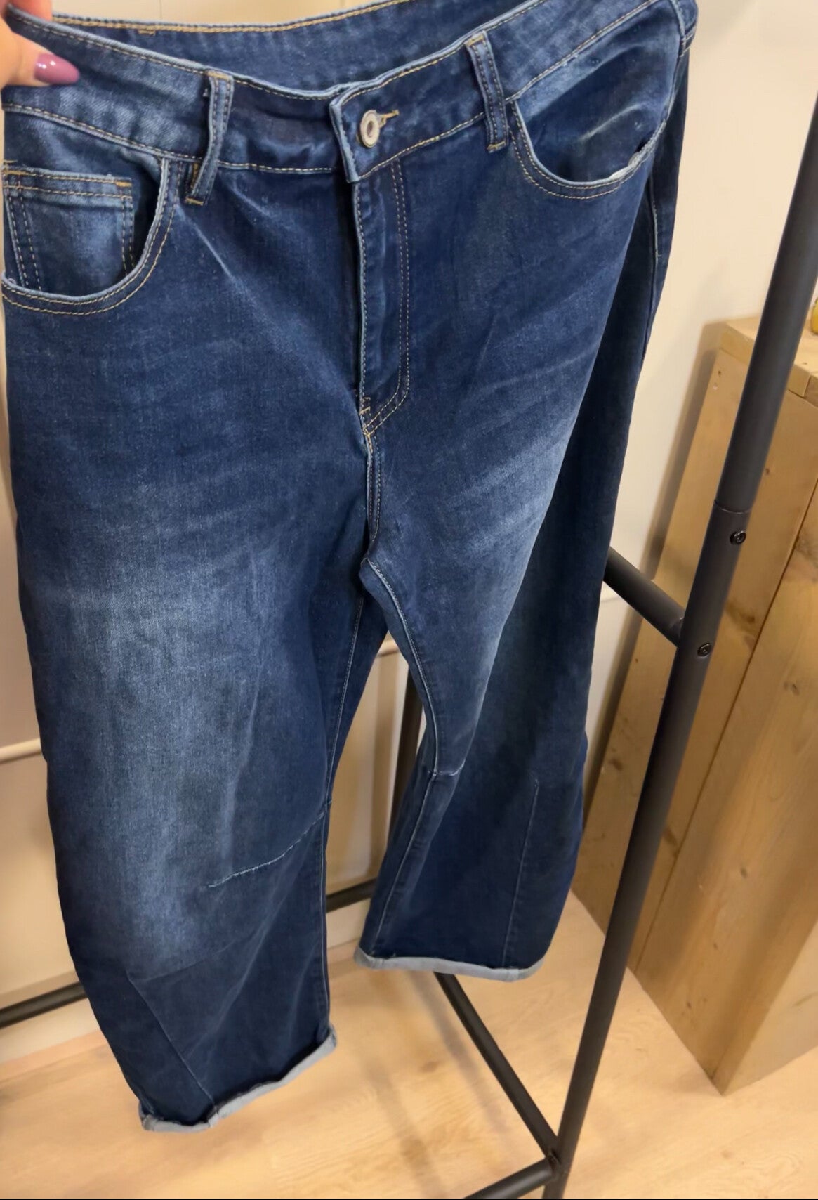 Azzurro Barrel jeans Dark Blue