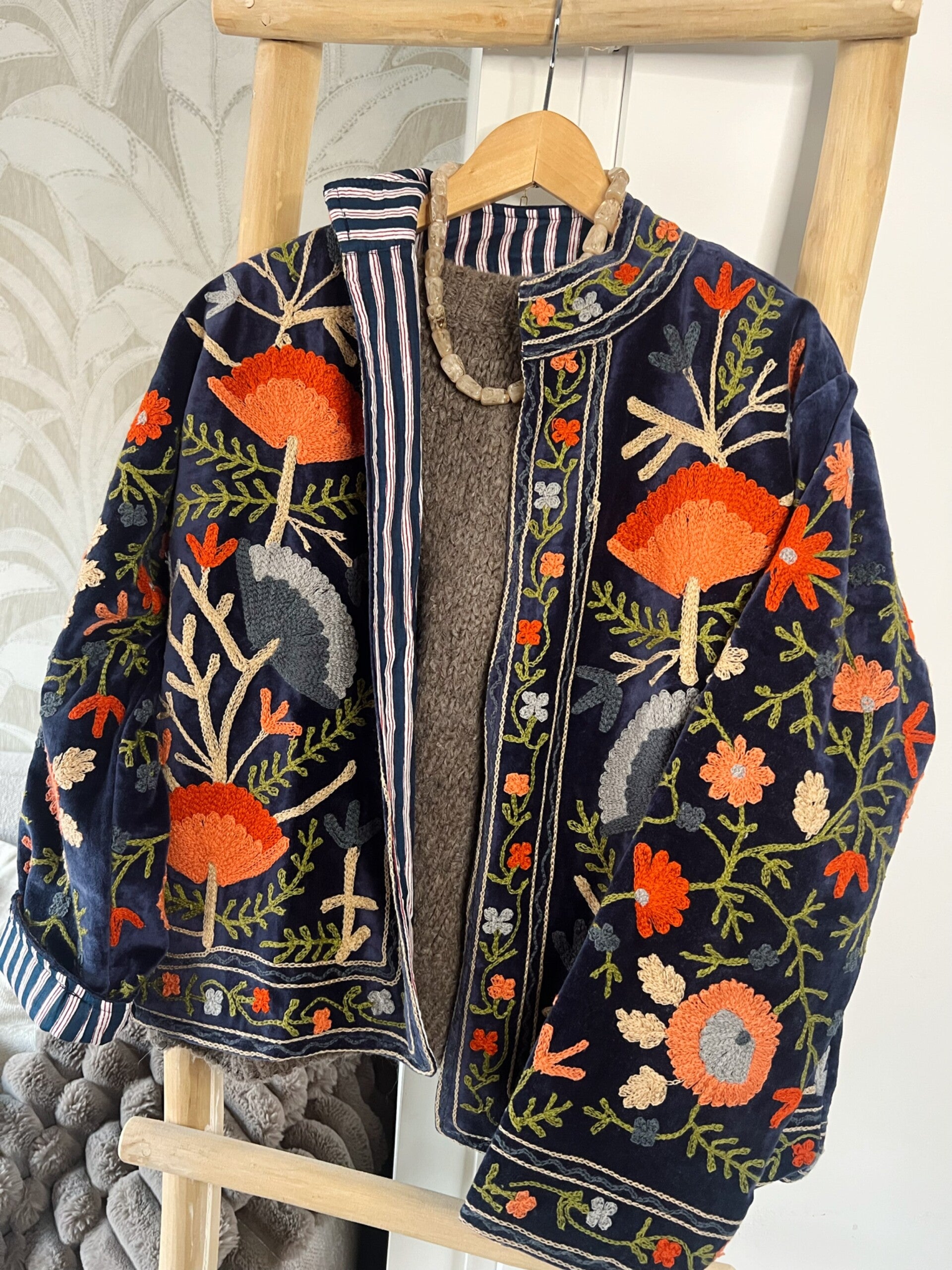 Velvet Ibiza jacket Blue Bloom