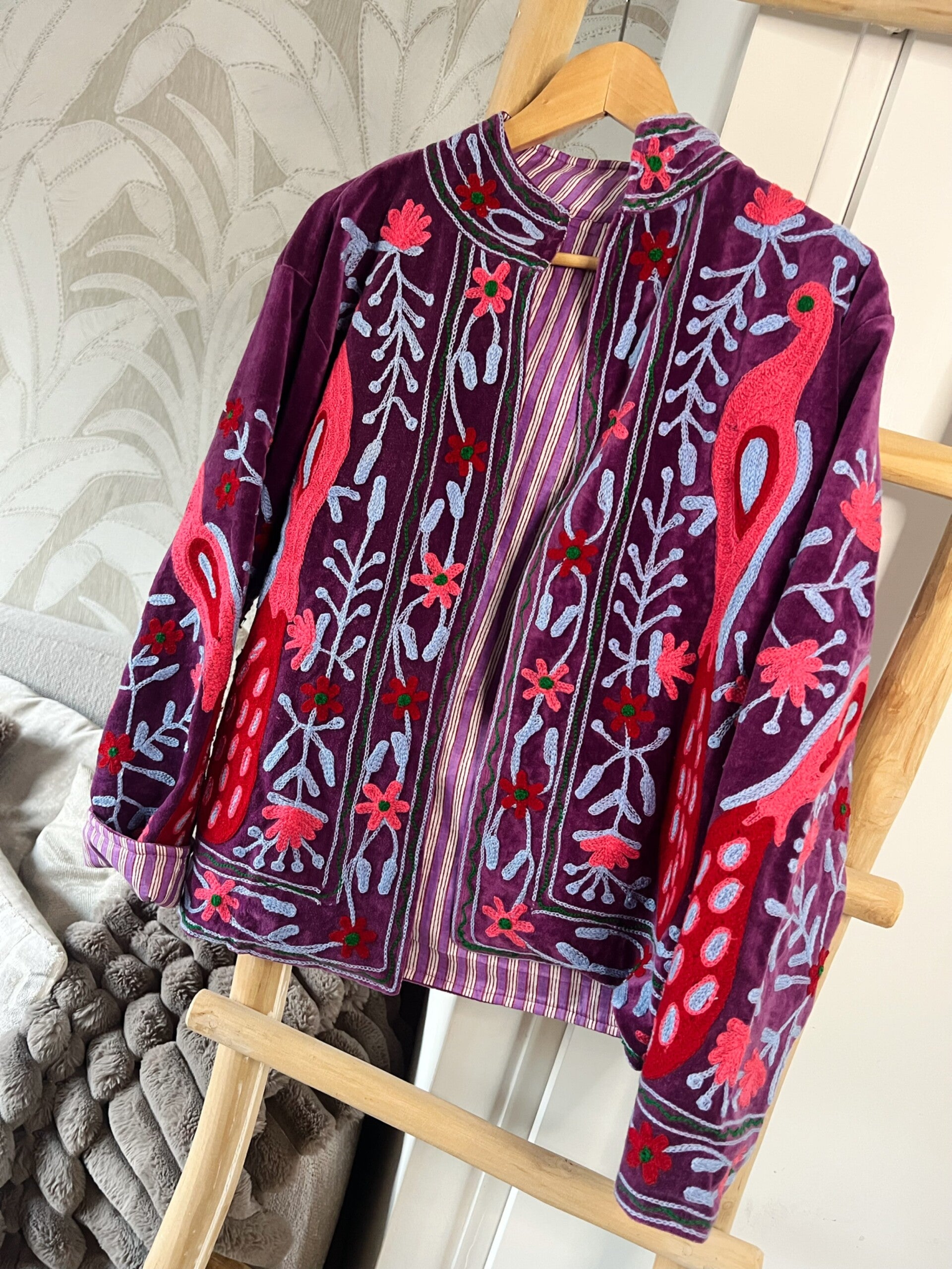 Velvet peacock jacket