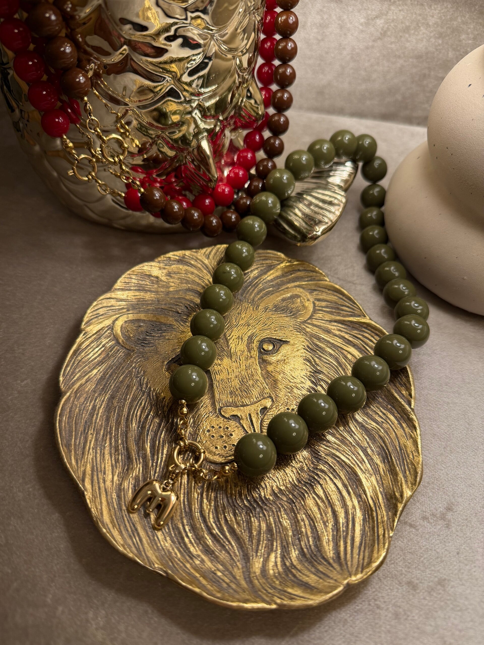 Groene kauwgomballen ketting 15mm