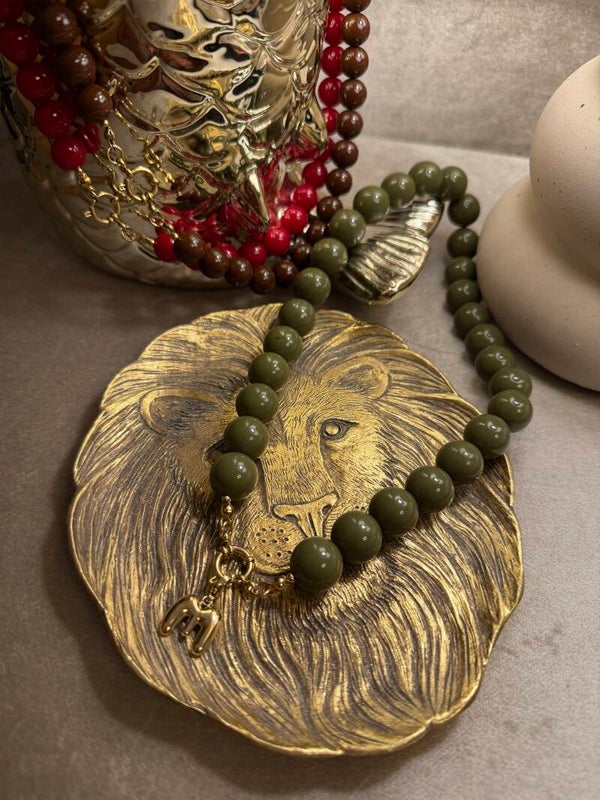 Groene kauwgomballen ketting 15mm
