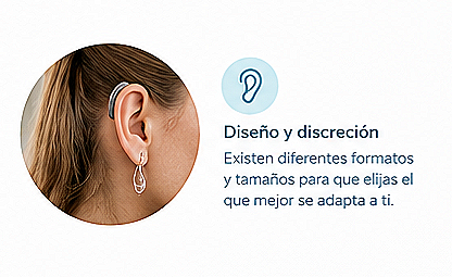 Existen duferentes formatos y tamaños de audífonos