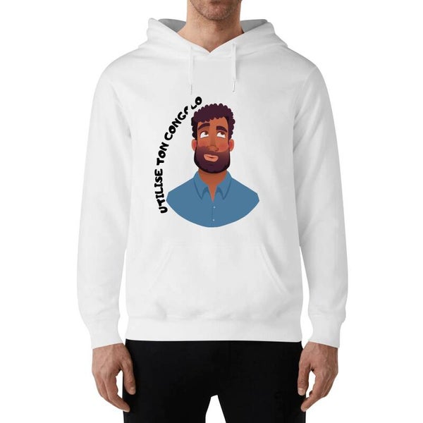 Sweat à capuche unisexe en coton