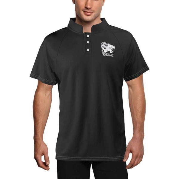 T-shirts à boutons de golf et de tennis à manches courtes pour hommes