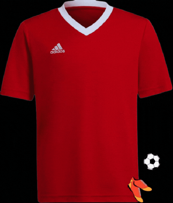 Adidas Entrada 22 Training Shirt kinderen - sportshirts - rood - Unisex