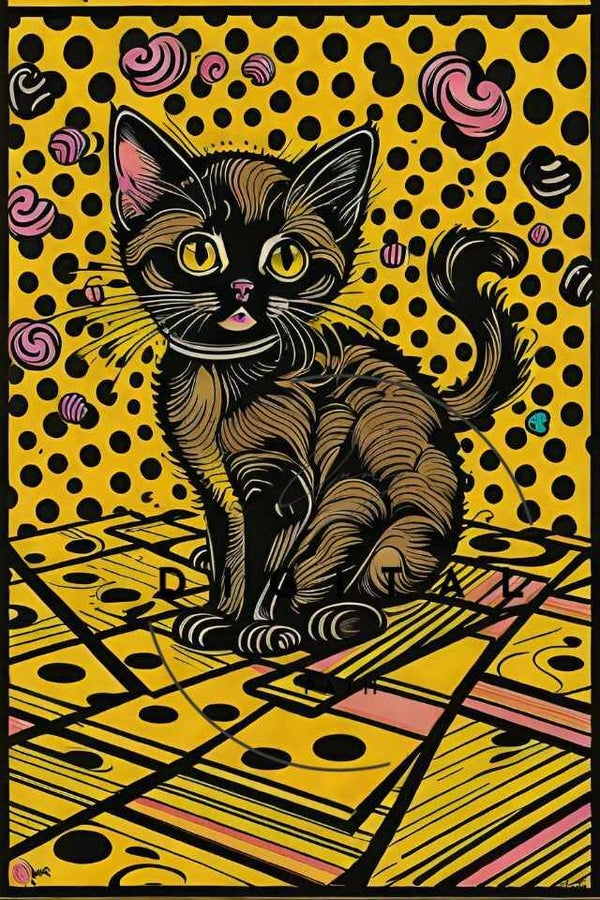 Visuel numérique - Chaton créatif