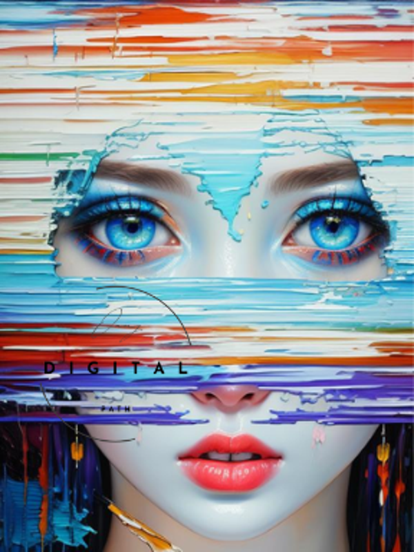 VISUEL numérique - Visage Encadré de Couleurs