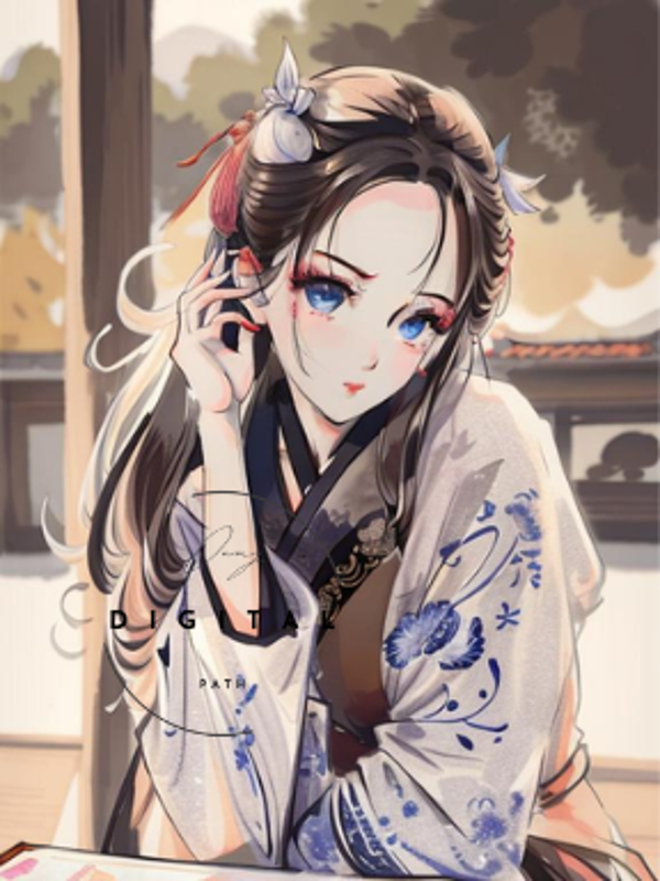 VISUEL -  Illustration d'une Jeune Femme Japonaise