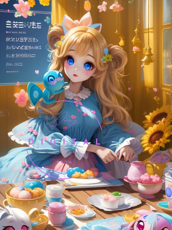 VISUEL - Douceurs Animées: Princesse Préparant des Pâtisseries