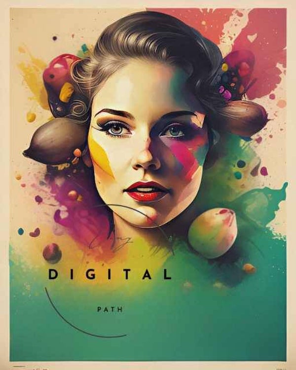 Visuel numérique - Jeune femme Vintage - Cosmétique