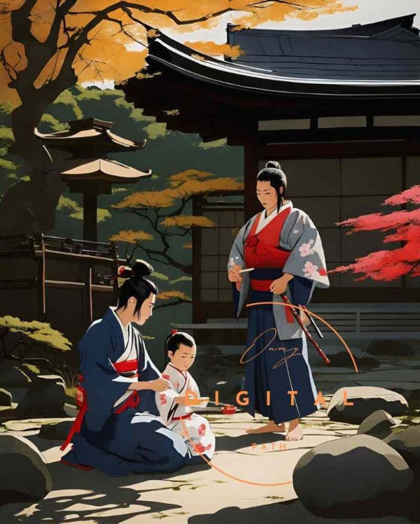 Visuel numérique - Famille Japonaise