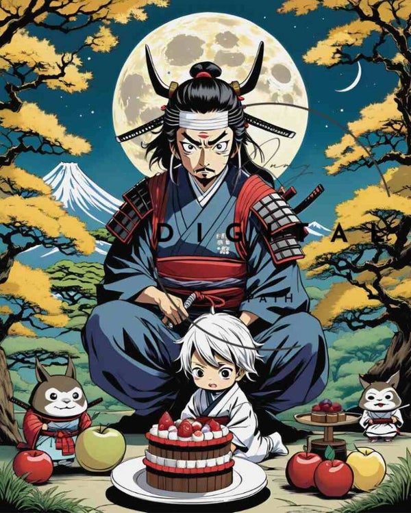 Visuel numérique - Japonais - Père et fils