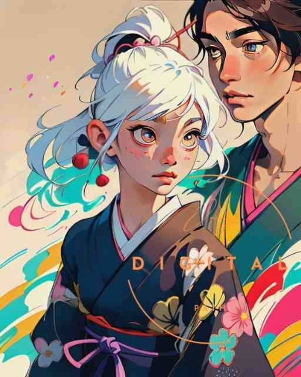 Visuel numérique - Couple Animé