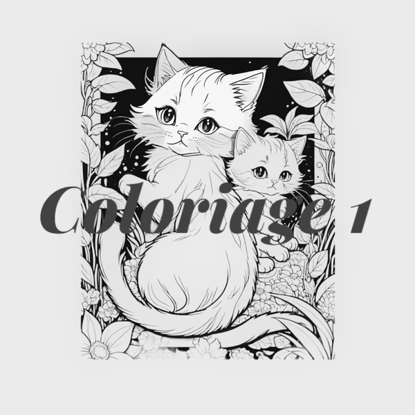 Coloriage Chatons mignons