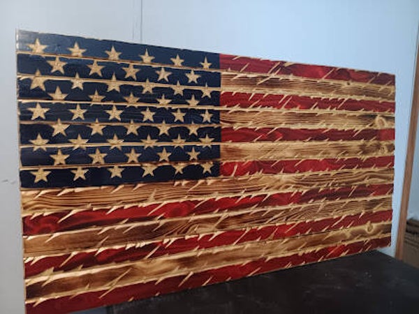 Heritage Wooden American Flags – Ready to Hang
