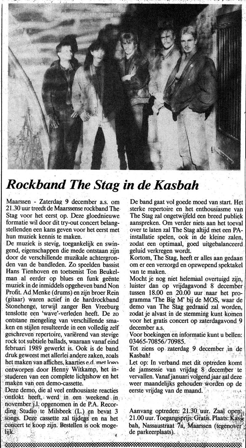 Persbericht Try-ouot The Stag op Rein Menke's Schrijfplek