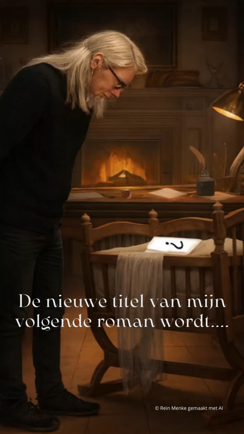 Onthulling titel nieuwe roman Rein Menke's Schrijfplek