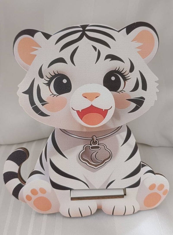 Porte lunettes tigre blanc