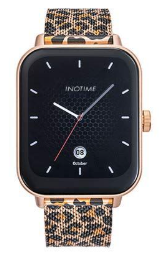 Montre connectée INOTIME carrée – Bracelet milanais panthère