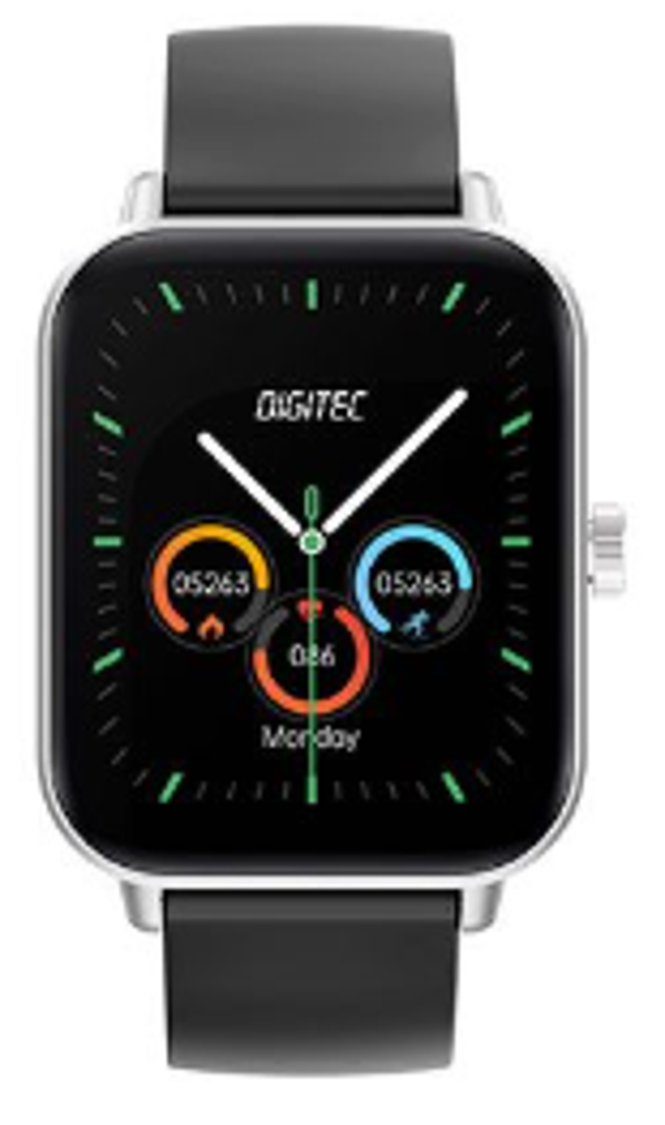 Montre connectée INOTIME carrée – Bracelet noir