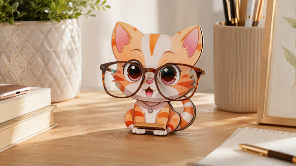 Porte lunettes chat