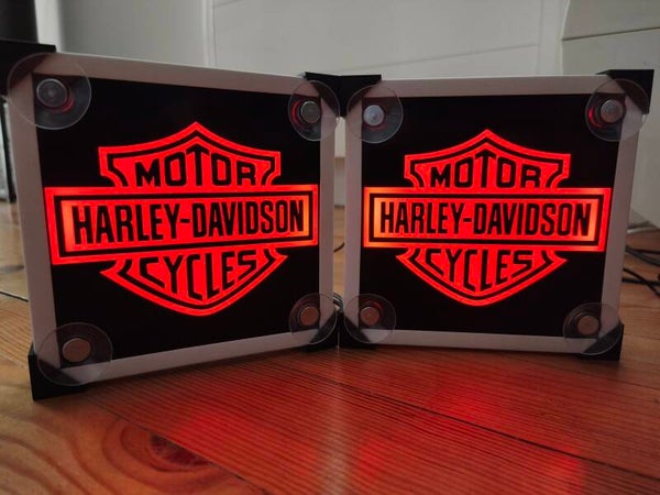 2 Angles de pare brise Harley Davidson LED RGB