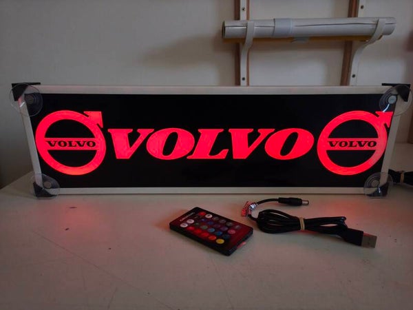 Plaque pare brise Volvo LED RGB