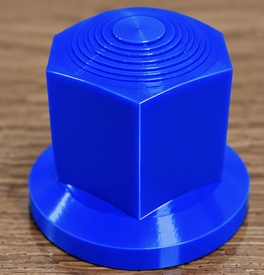 Cache écrou bleu diamètre 32