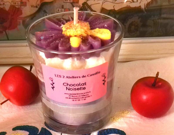 BOUGIE MARGUERITE "CHOCOLAT NOISETTE"