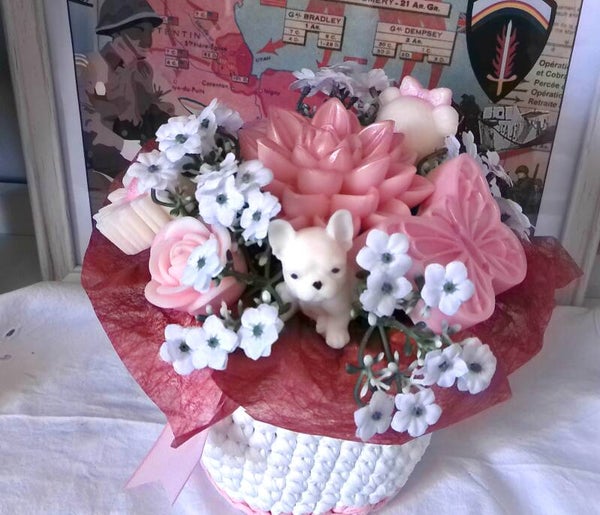 BOUQUET DE BOUGIE " SENTEUR FRAISE MENTHE "