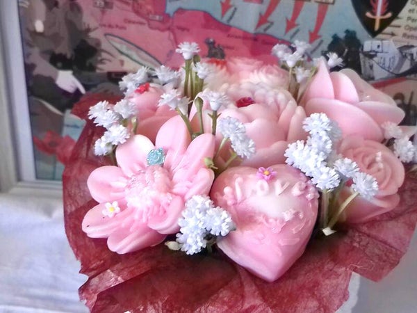 BOUQUET DE BOUGIES SENTEUR "FRAISE MENTHE"