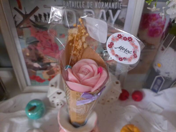 FLEUR INDIVIDUELLE POUR MAITRESSE ET ATSEM  FLEUR " PASTEQUE MELON"