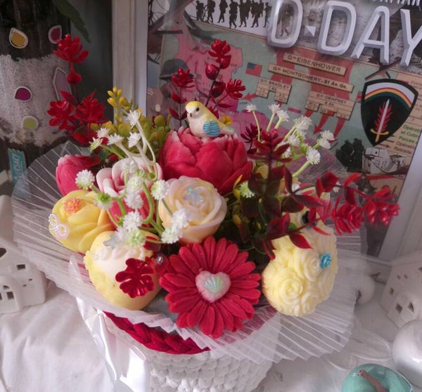 COMPOSITION PANIER BOUGIE  "PINA COLADA "