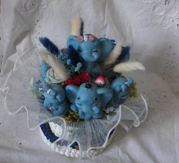 COMPOSITION PANIER BOUGIE  "POMME D'AMOUR"
