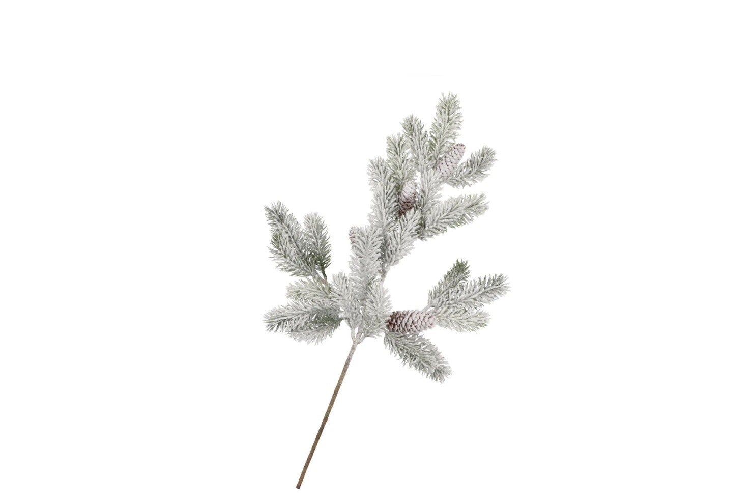 Silk Pine met dennenappels en sneeuw 64 cm