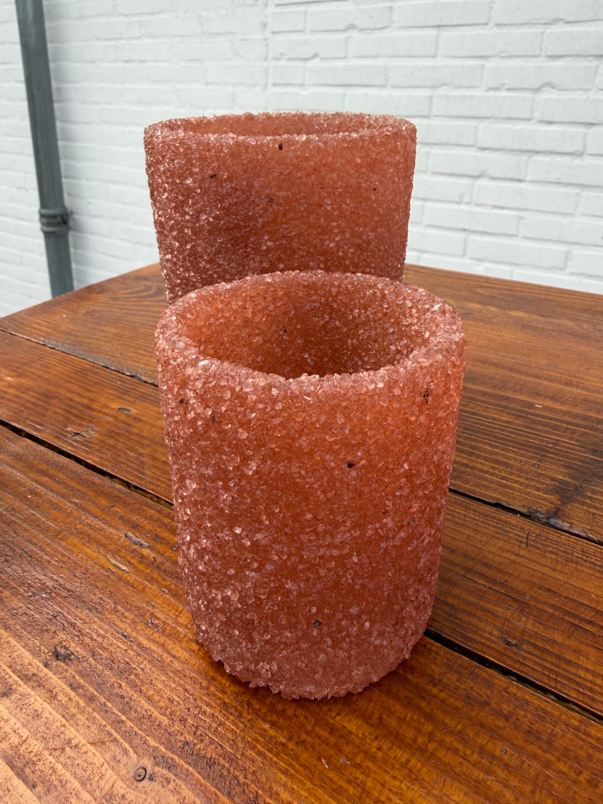 Waxinelichthouder Colmore Votive Alice bruin/ Terracotta groot met glinstering