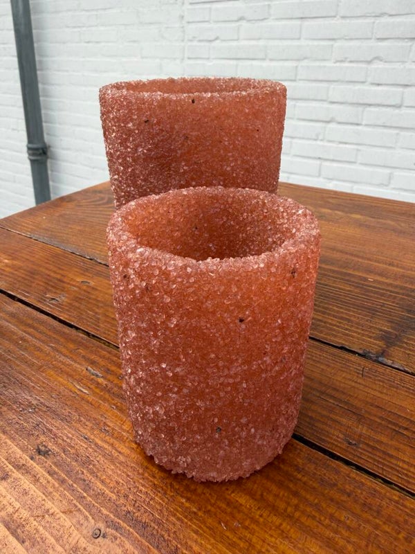 Waxinelichthouder Colmore Votive Alice bruin/ Terracotta groot met glinstering