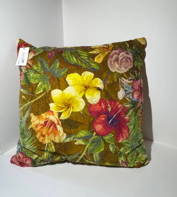 By Mooss Velours Bloemen kussen