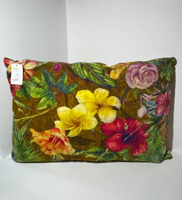 Velours Bloemen kussen