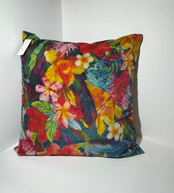 By Mooss Velours Bloemen kussen
