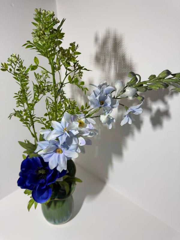 Vaas groen/blauw Light and Living maat s inclusief TOPSTUK!